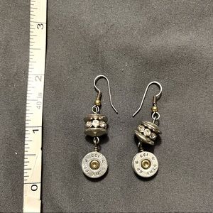 Compressed bullet earrings